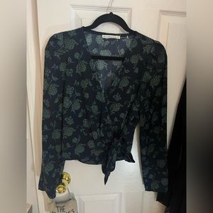 Abercrombie wrap front top